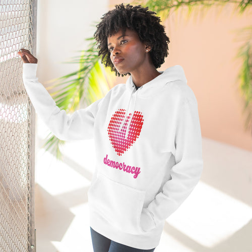 "Love Democracy" Heart Hoodie