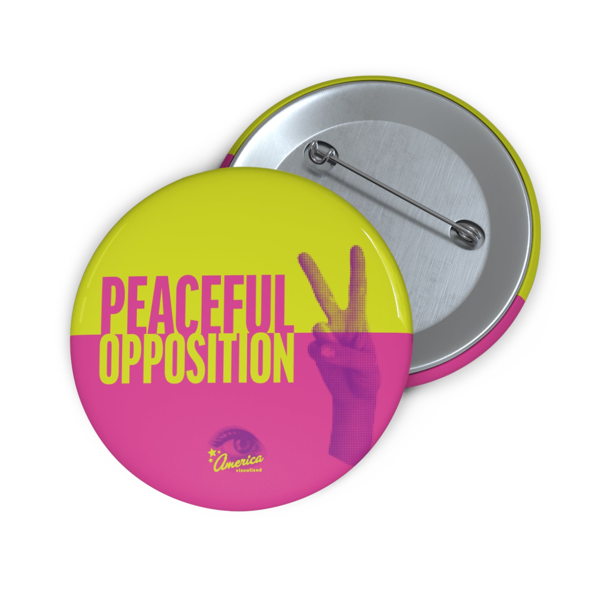 Peaceful Opposition Pin Button