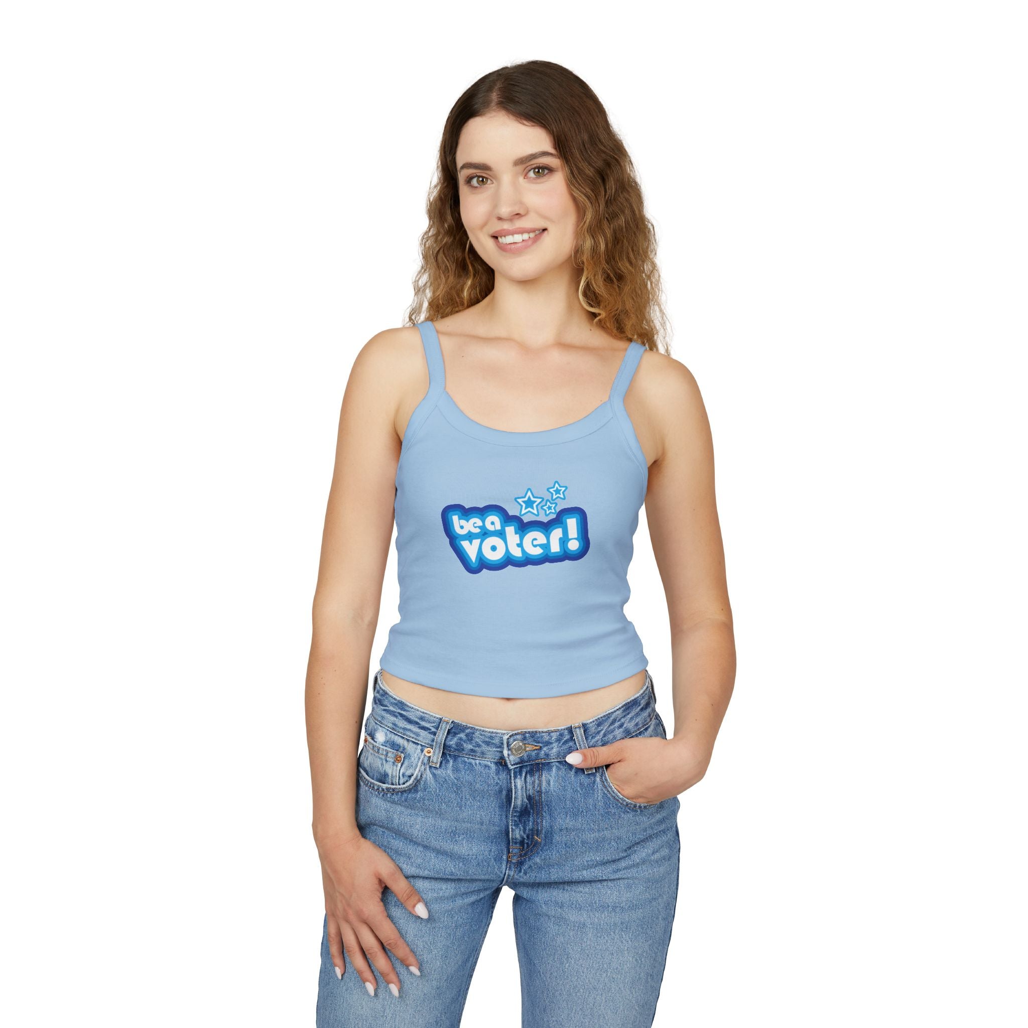 "Be a Voter!" Women's Spaghetti Tank — Political Voter Top