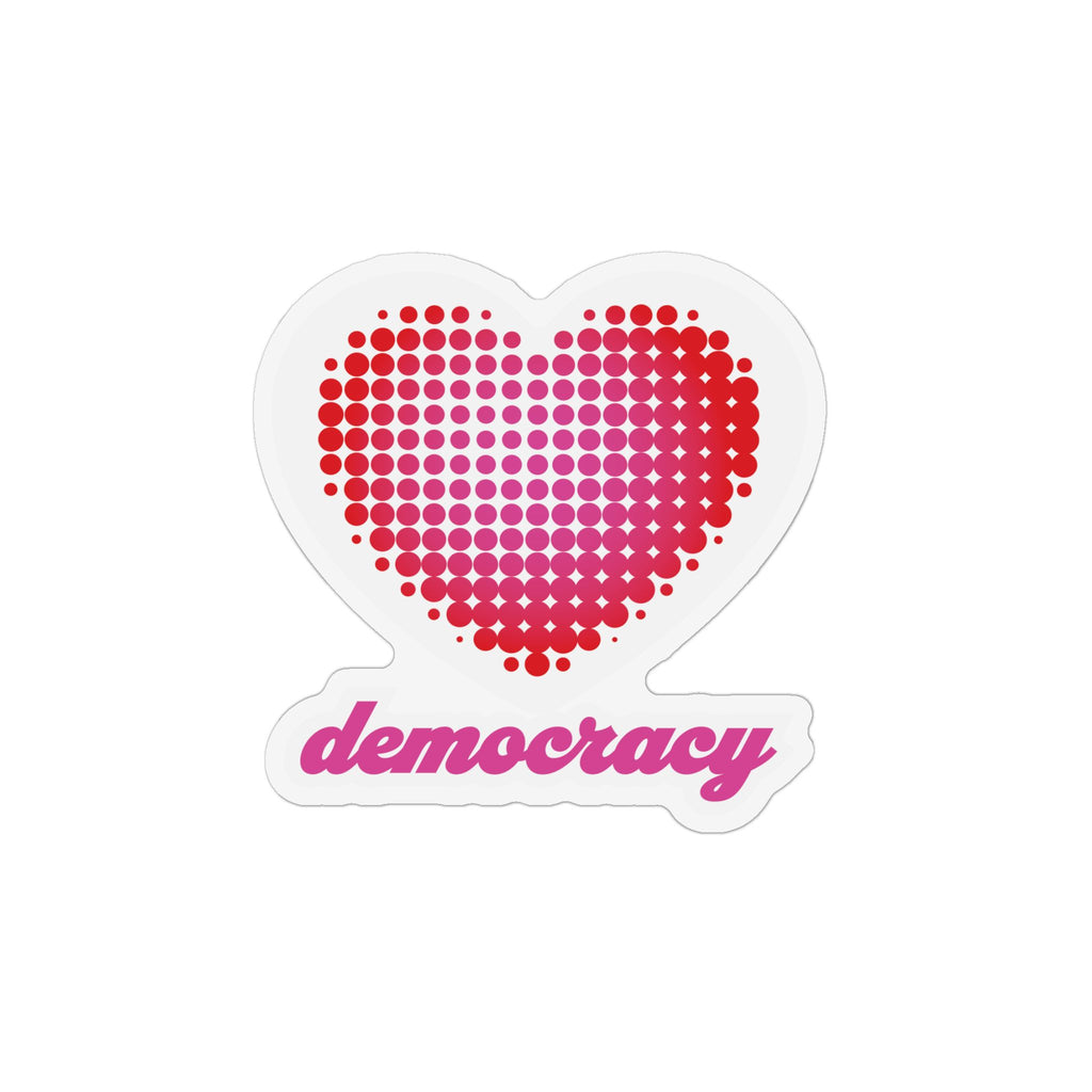 Love Democracy Heart Car Magnet