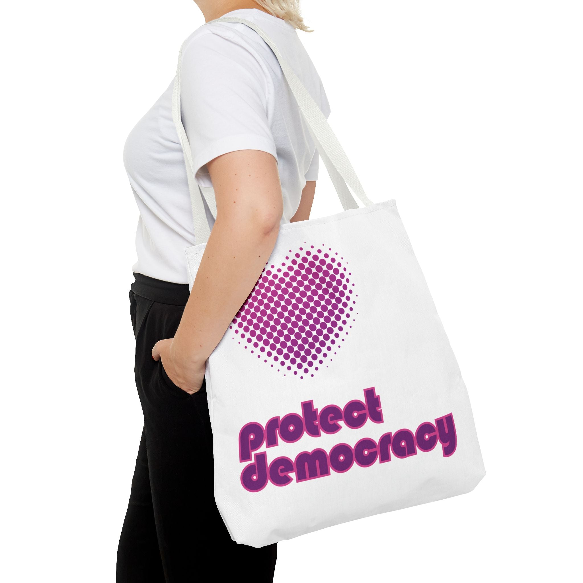 Protect Democracy Heart Tote Bag