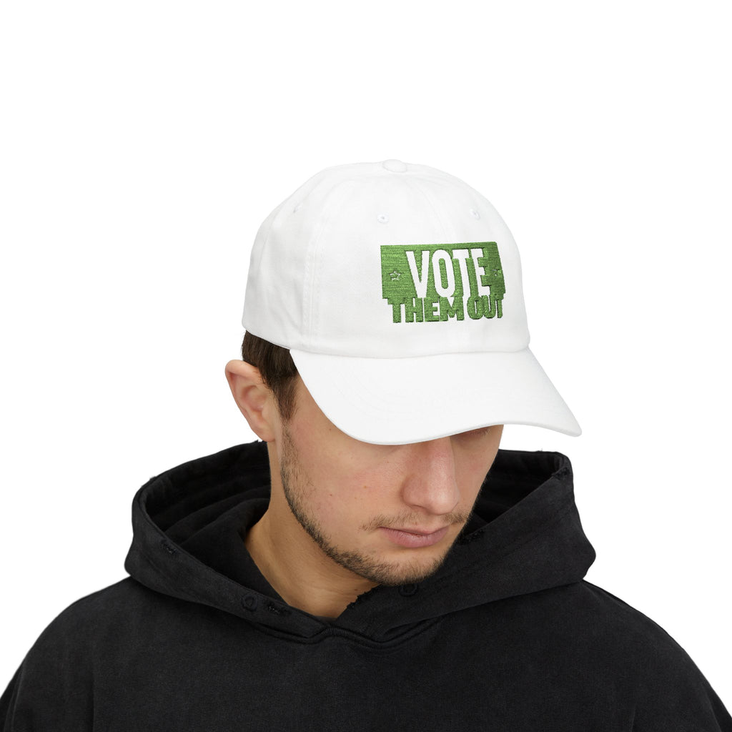 "VOTE THEM OUT" Green Political Dad Cap Baseball Hat