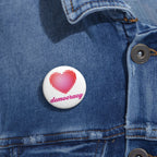 Love Democracy Heart Pin Button