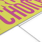 "Pro Choice" Yard Sign Bold Pink & Yellow Political Protest Lawn Sign