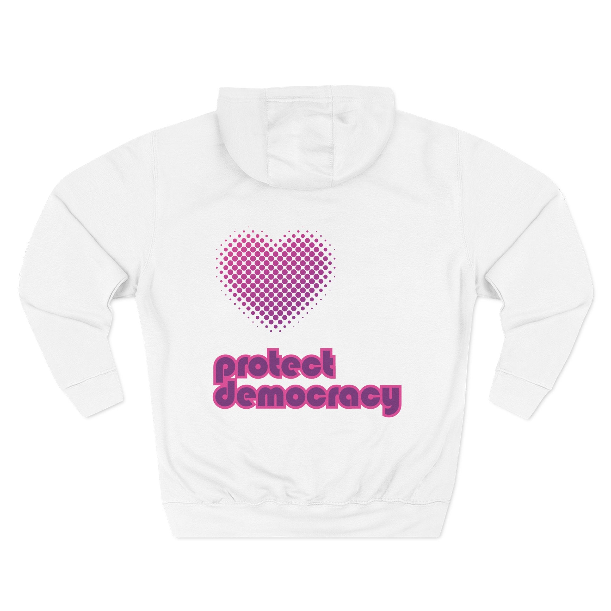 "Protect Democracy" Heart Hoodie