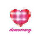 Love Democracy Heart Sticker
