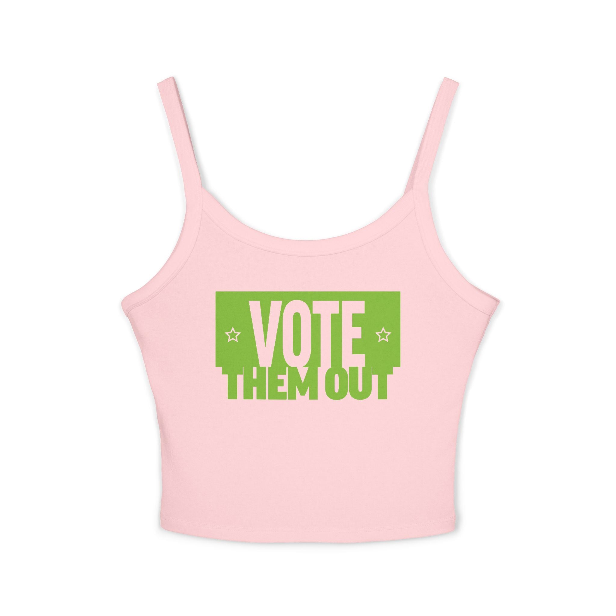 Vote Them Out Crop Spaghetti Strap Tank Top Tee