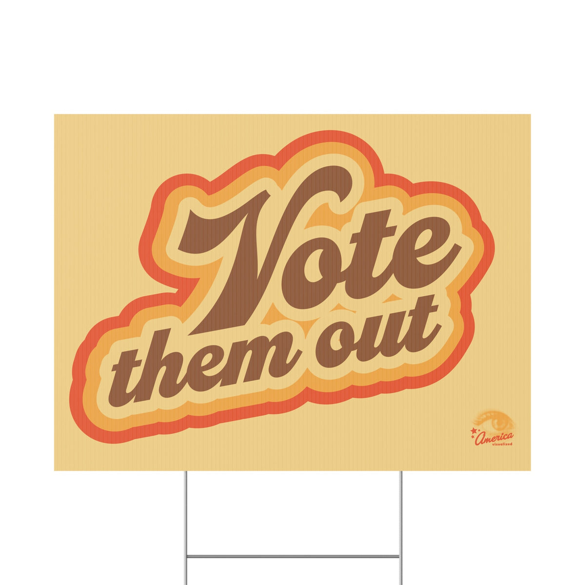 Vote Them Out retro yard sign