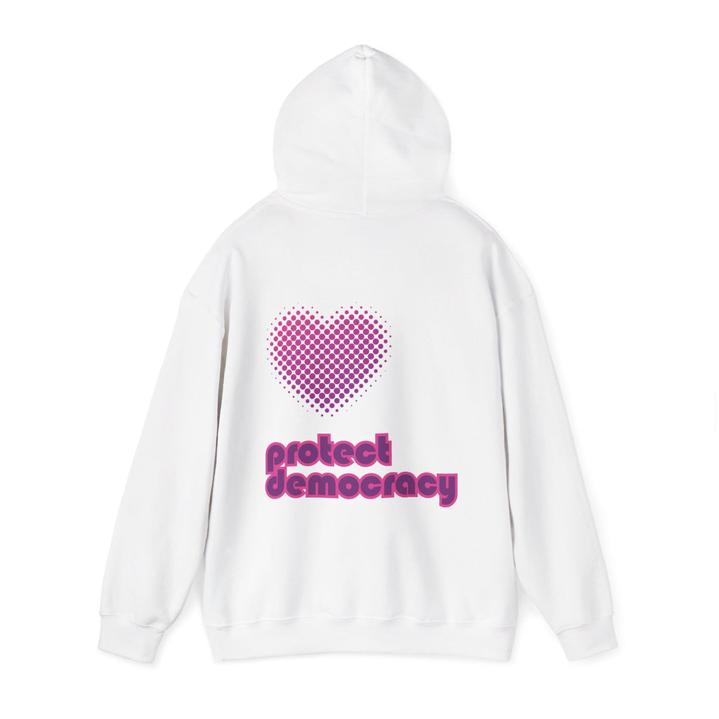 Protect Democracy Heart Hoodie Sweatshirt