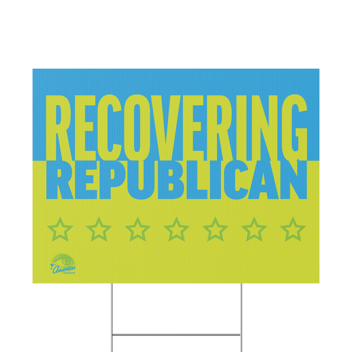 "Recovering Republican" Plastic Protest Yard Sign Funny Political Lawn Sign for Election, Rallies & Campaigns