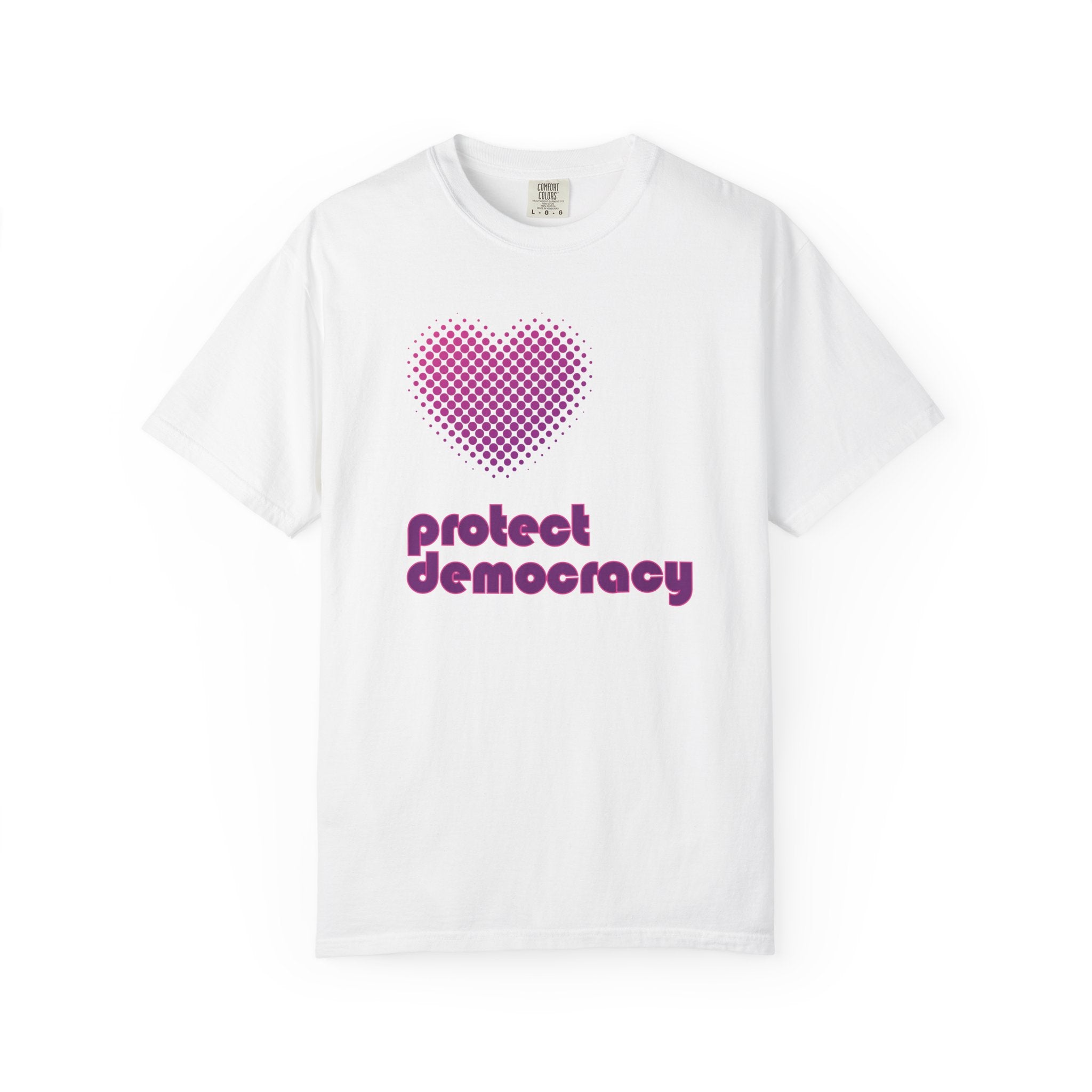 Protect Democracy Heart Retro T-Shirt