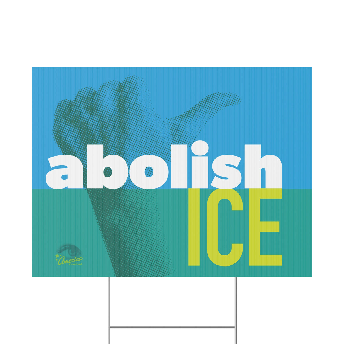 "Abolish ICE" Bold Political Protest Lawn Sign Protest Sign
