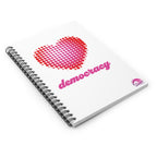 Love Democracy Heart Spiral Notebook