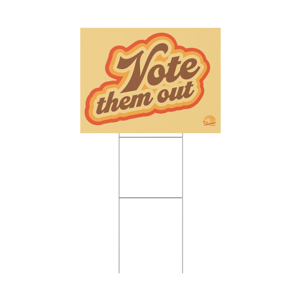 Vote Them Out retro yard sign