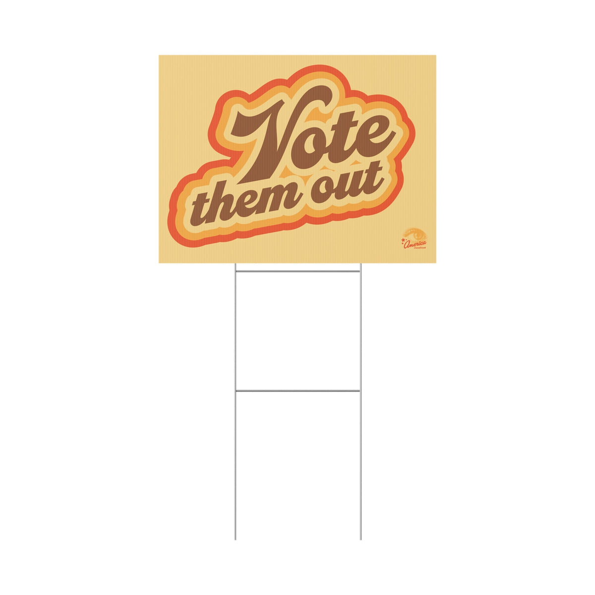Vote Them Out retro yard sign