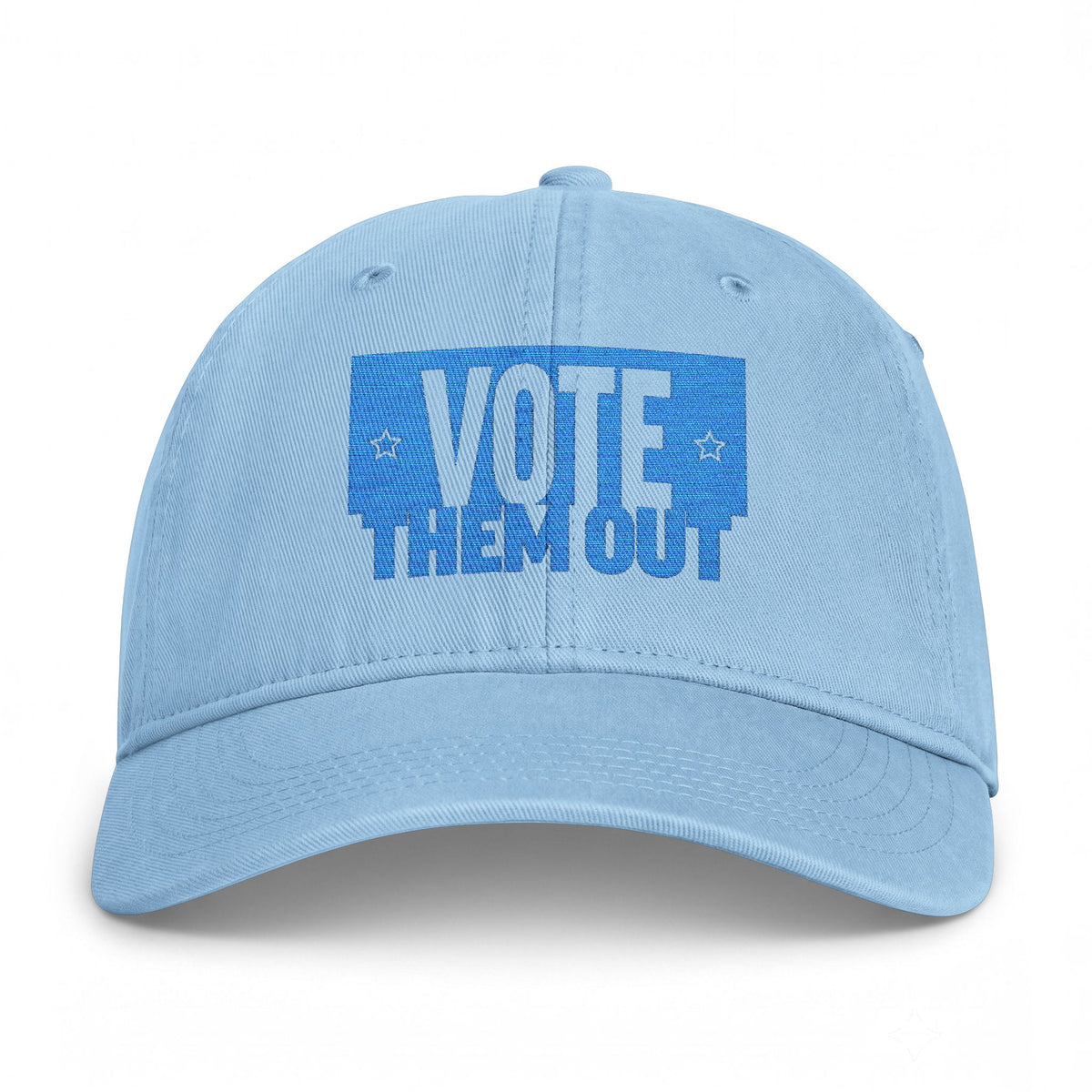 "Vote Them Out" Baseball Cap — Distressed Blue Political Statement Hat