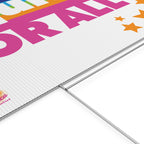 "Equity For All" Rainbow Stars Social Justice Protest Lawn Sign Plastic Yard Sign