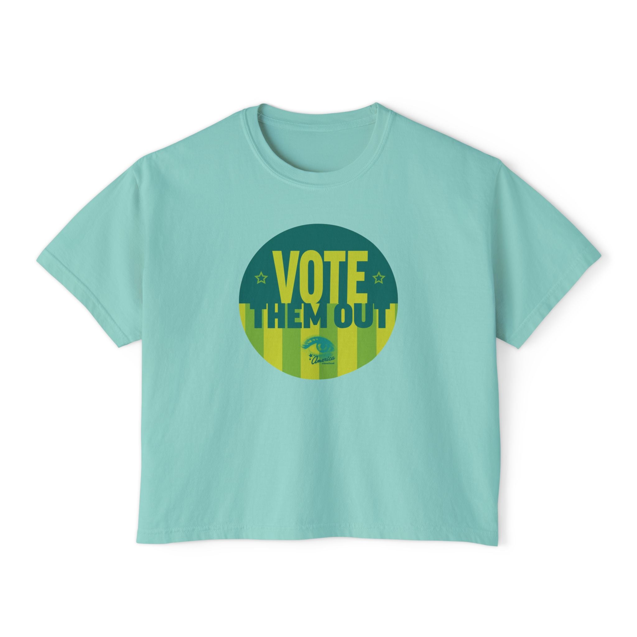 Vote Them Out Boxy Tee — Women's Political Graphic T‑Shirt