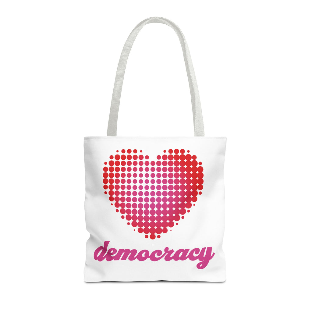 Love Democracy Heart Tote Bag