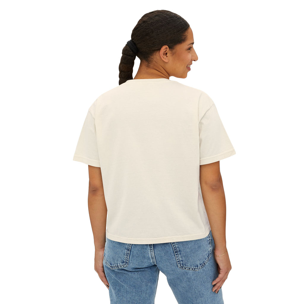 Democracy Needs You Tee — "Keep Showing Up" Women's Boxy T-Shirt