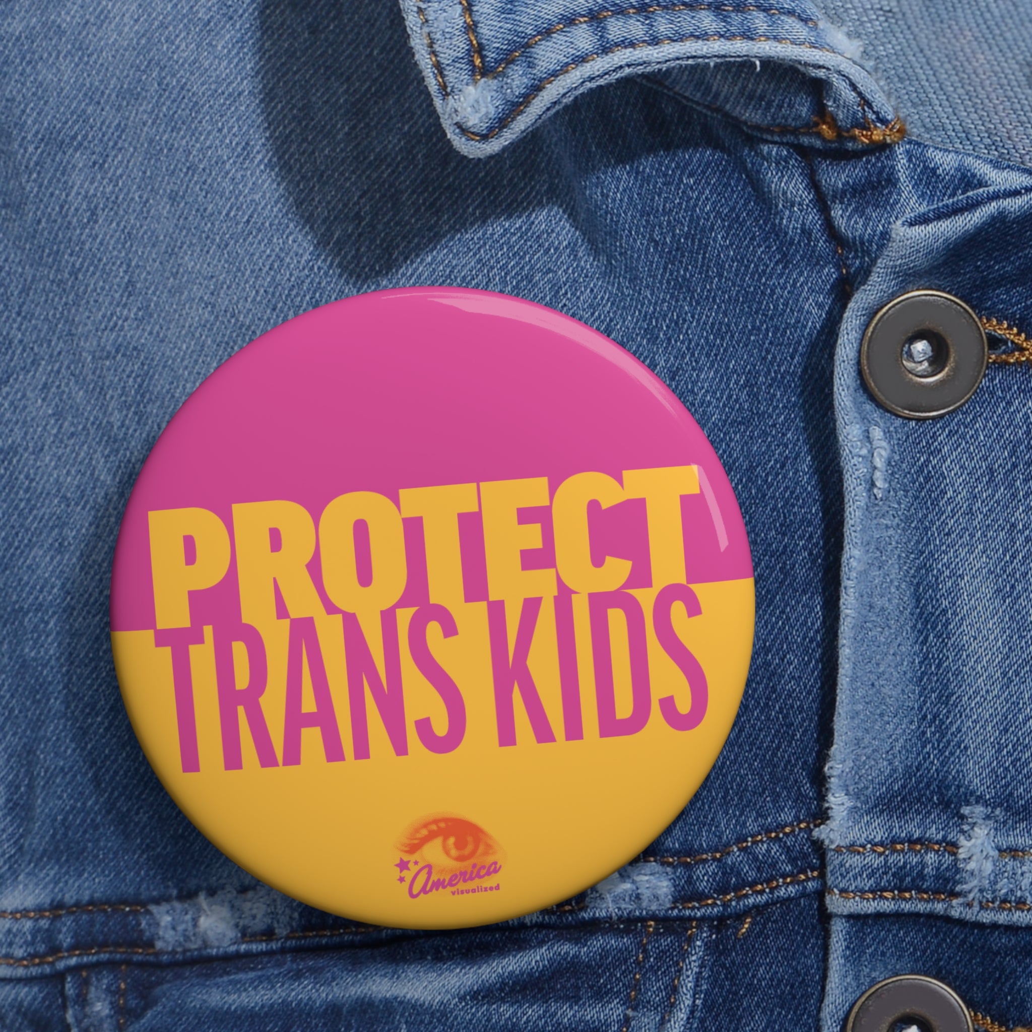 Protect Trans Kids Pin Button