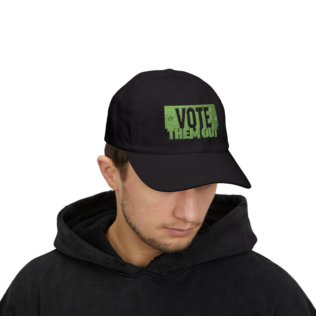 "VOTE THEM OUT" Green Political Dad Cap Baseball Hat