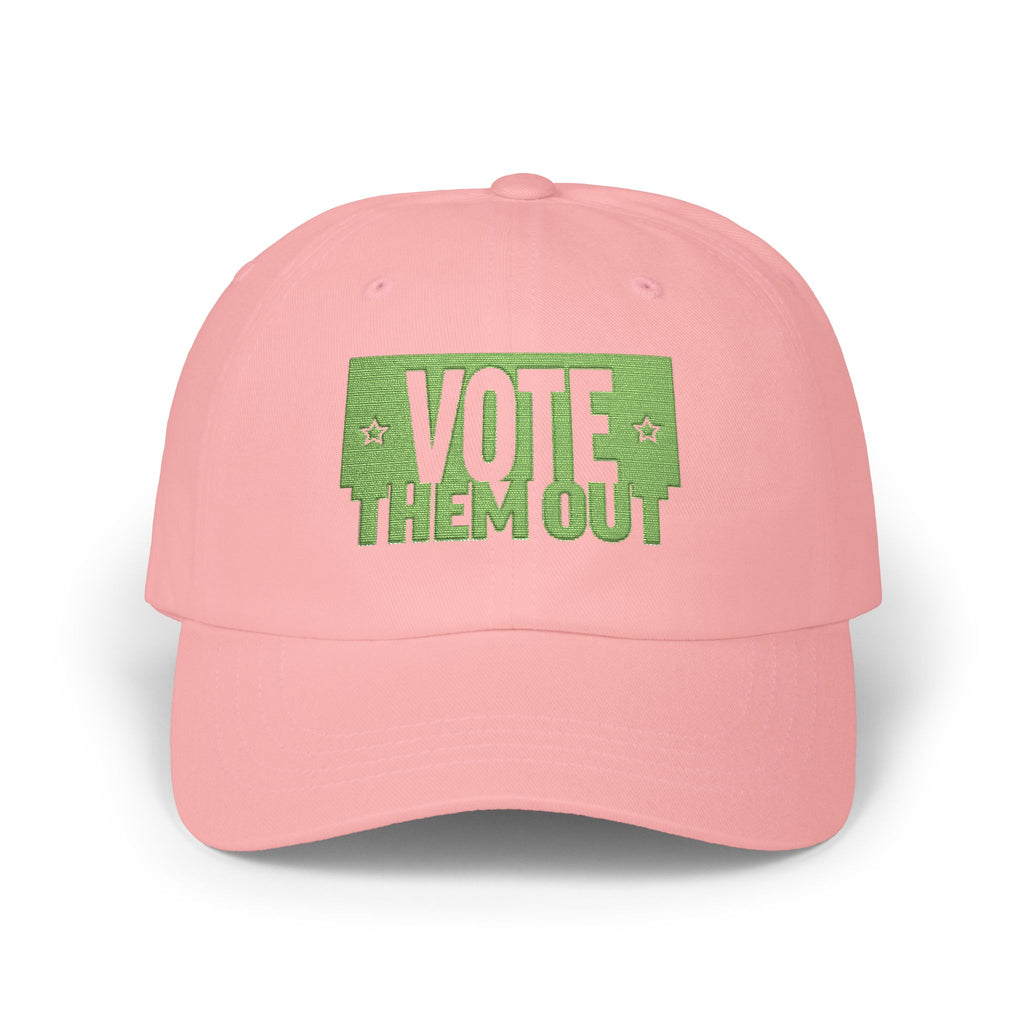 "VOTE THEM OUT" Green Political Dad Cap Baseball Hat