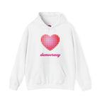 Love Democracy Heart Hoodie Sweatshirt