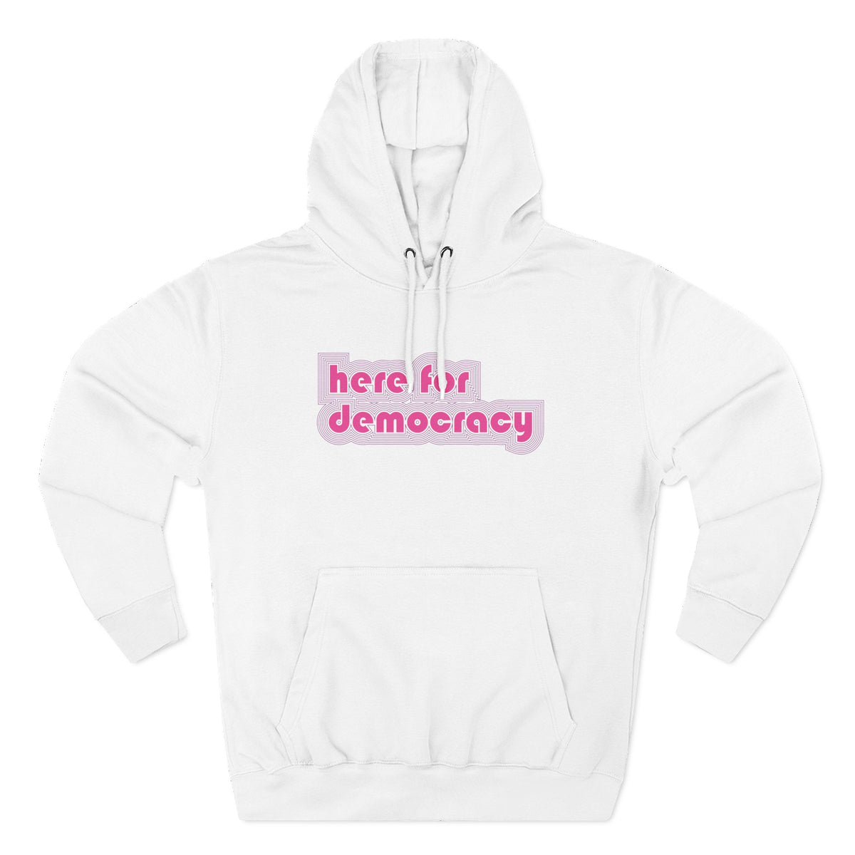 "Here for Democracy" Hoodie 80's Retro Graphic Pullover