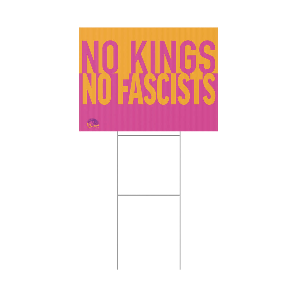 "No Kings No Fascists" Political Protest Yard Sign Bold Protest Outdoor Lawn Sign