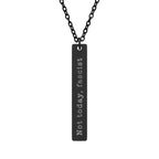 "Not today, Fascist." Vertical Bar Necklace