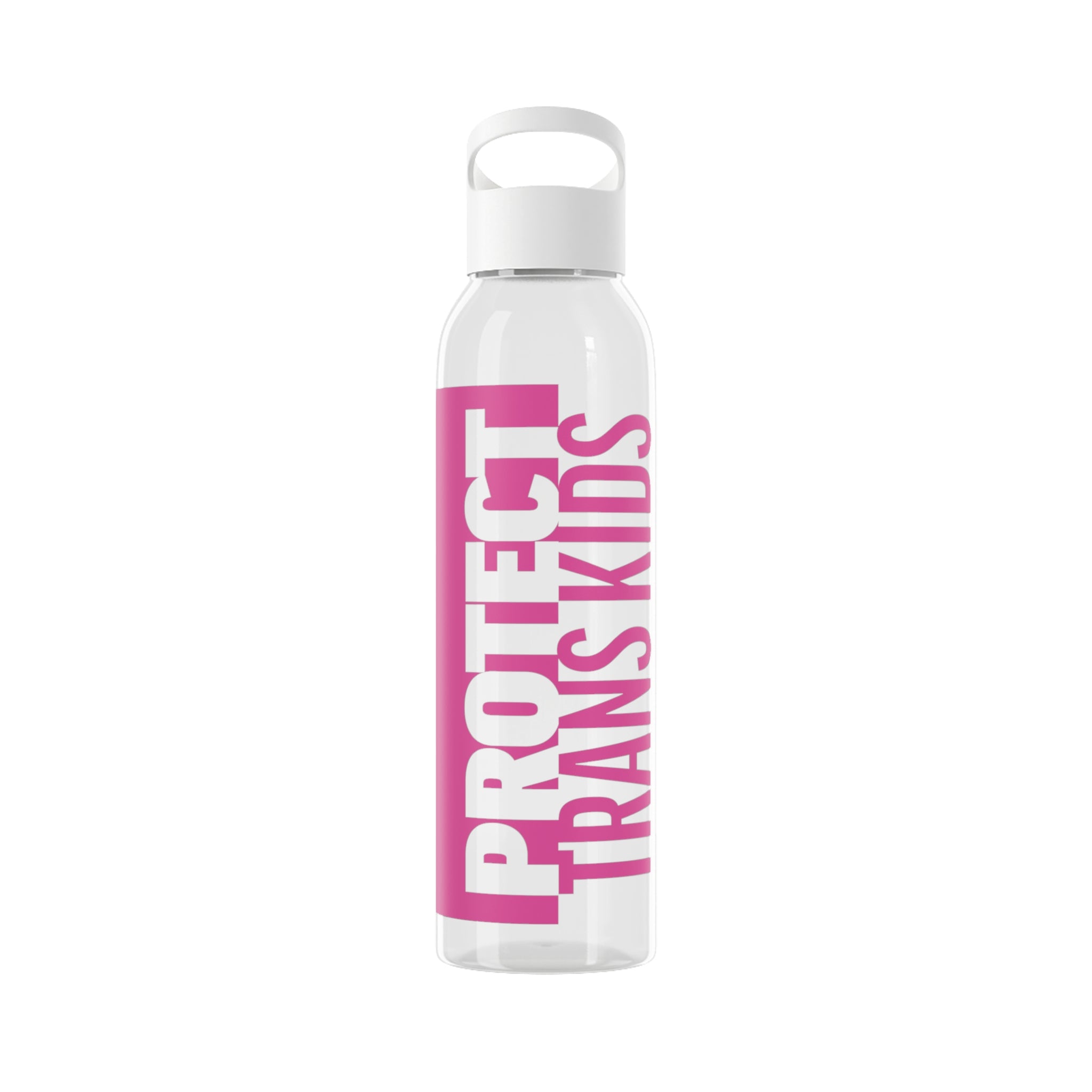 Protect Trans Kids Clear Travel Water Bottle