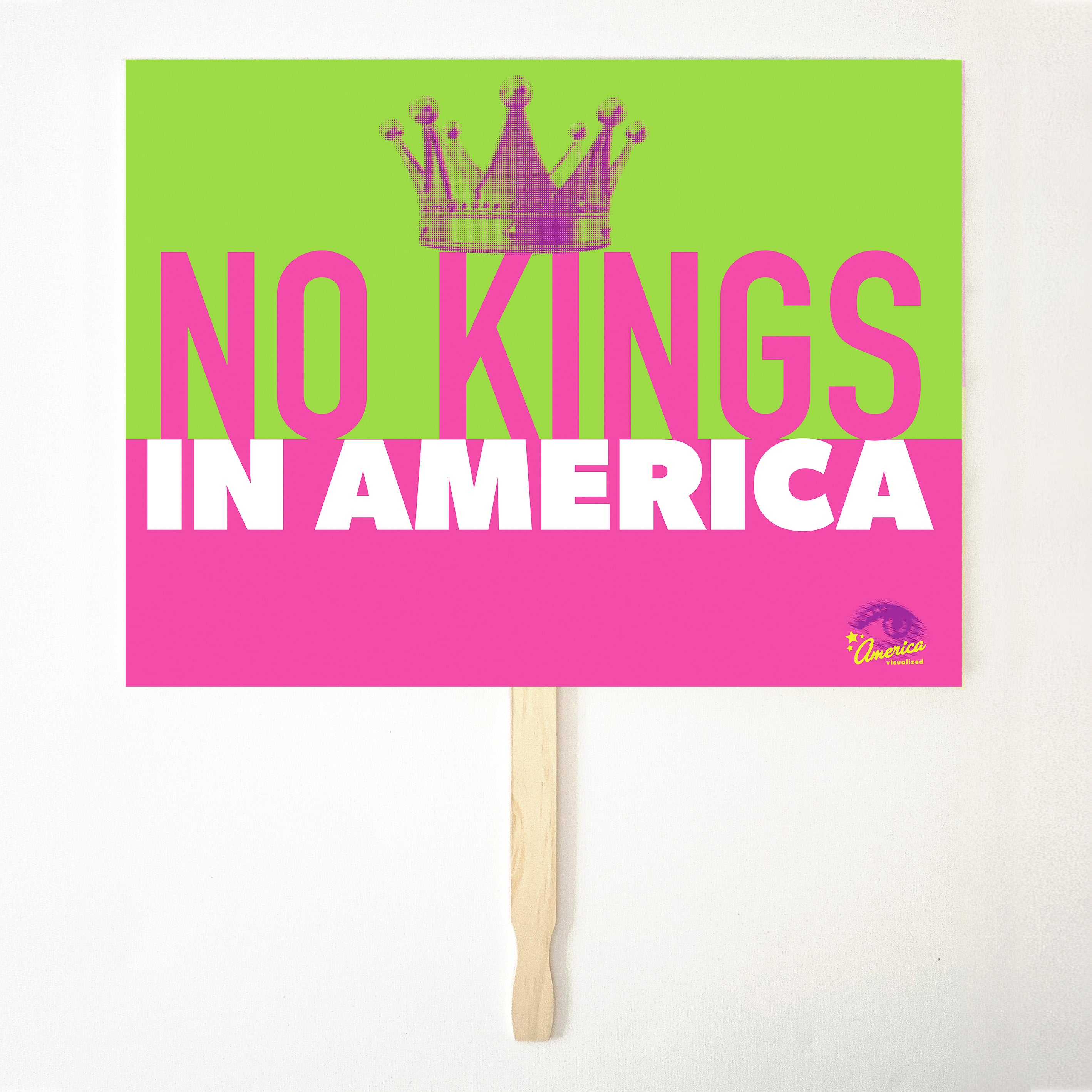 NO KINGS IN AMERICA 24" x 18" Protest Sign Poster