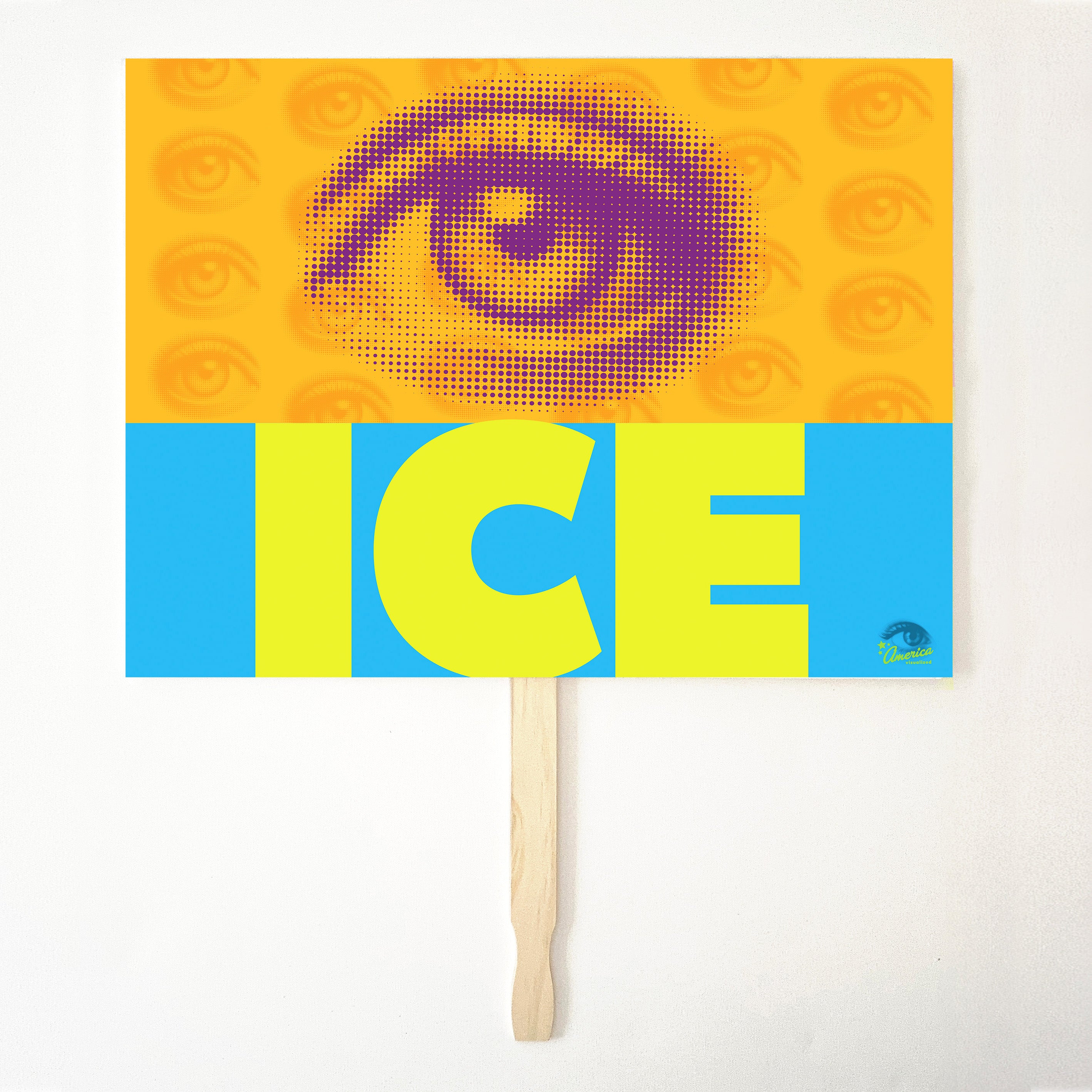 EYES ON ICE 24" x 18" Protest Sign Poster