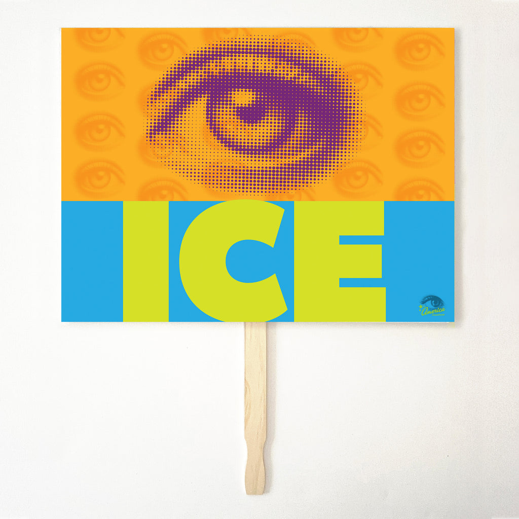 EYES ON ICE 24" x 18" Protest Sign Poster