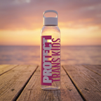 Protect Trans Kids Clear Travel Water Bottle