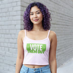 Vote Them Out Crop Spaghetti Strap Tank Top Tee