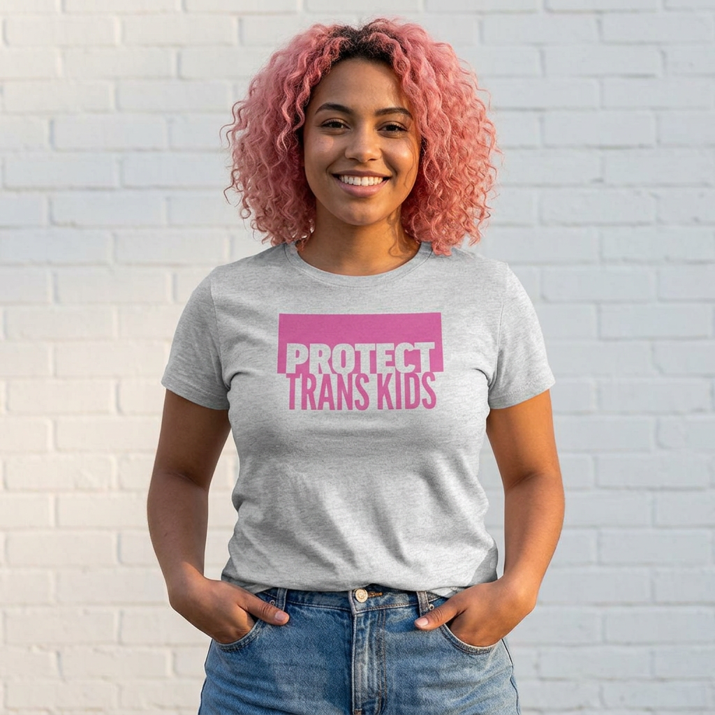 "Protect Trans Kids" Women's Slim Fit LGBTQ+ Tee