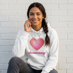 "Love Democracy" Heart Hoodie
