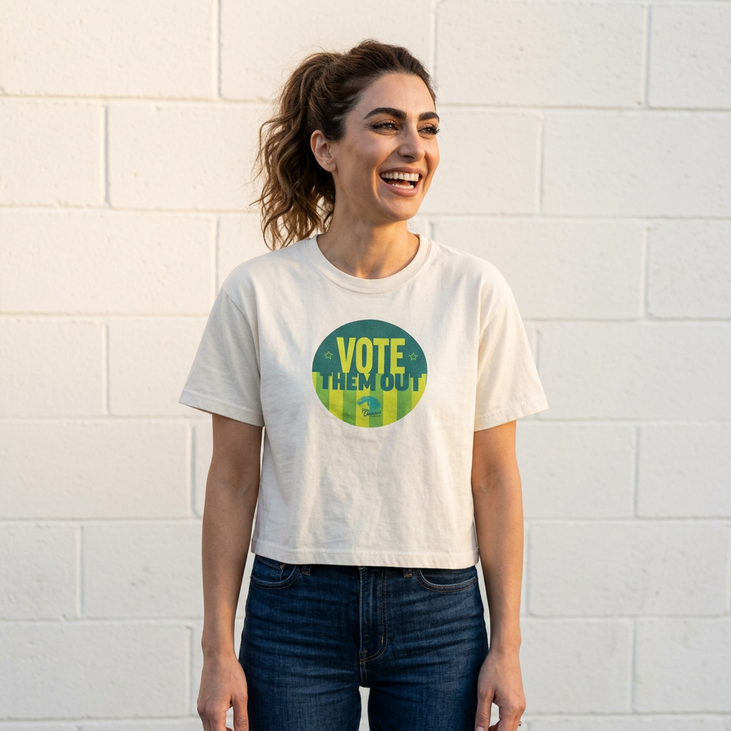 Vote Them Out Boxy Tee — Women's Political Graphic T‑Shirt
