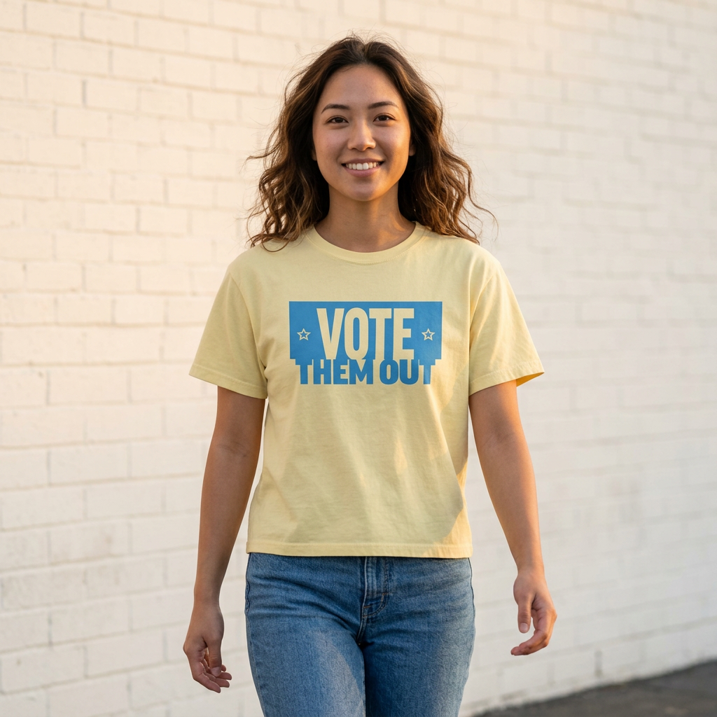 "Vote Them Out" Boxy Tee — Women's Political Activism Shirt