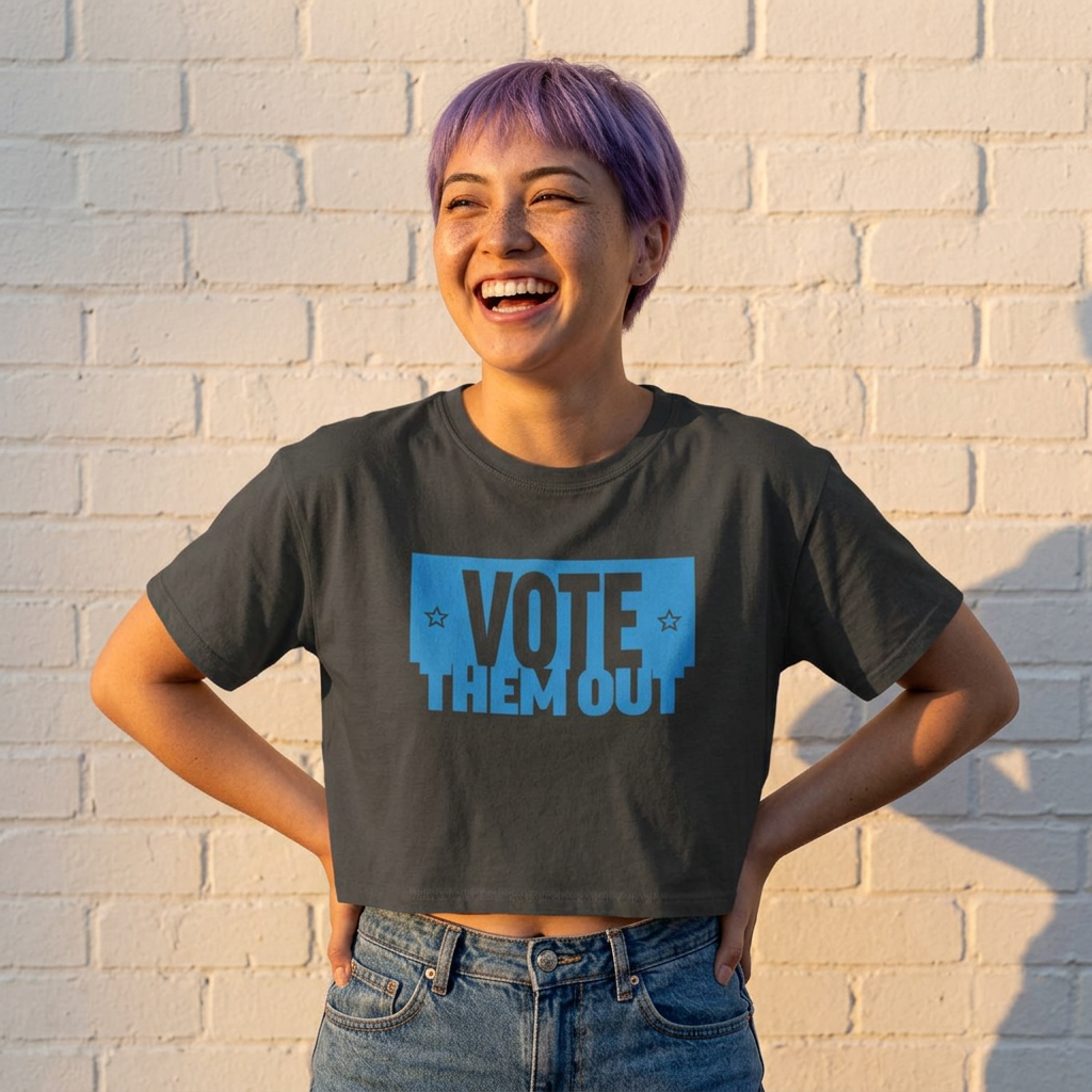 "Vote Them Out" Boxy Tee — Women's Political Activism Shirt