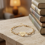 "I Love Democracy" Paperclip Heart Bracelet