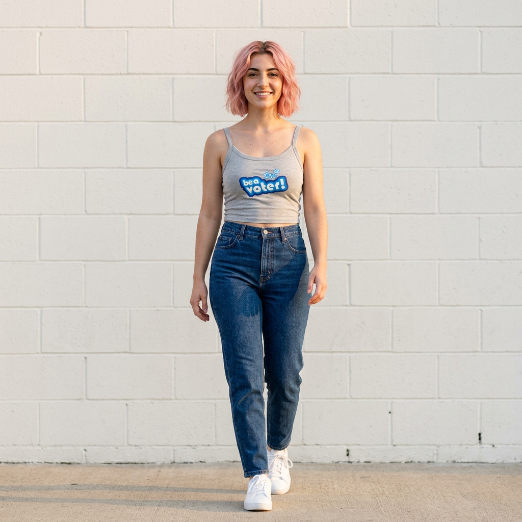 "Be a Voter!" Women's Spaghetti Tank — Political Voter Top