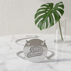 “VOTE THEM OUT” Engraved Circle Pendant Necklace
