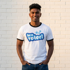 "Be a Voter!" Ringer Tee Political Vote Awareness T-Shirt