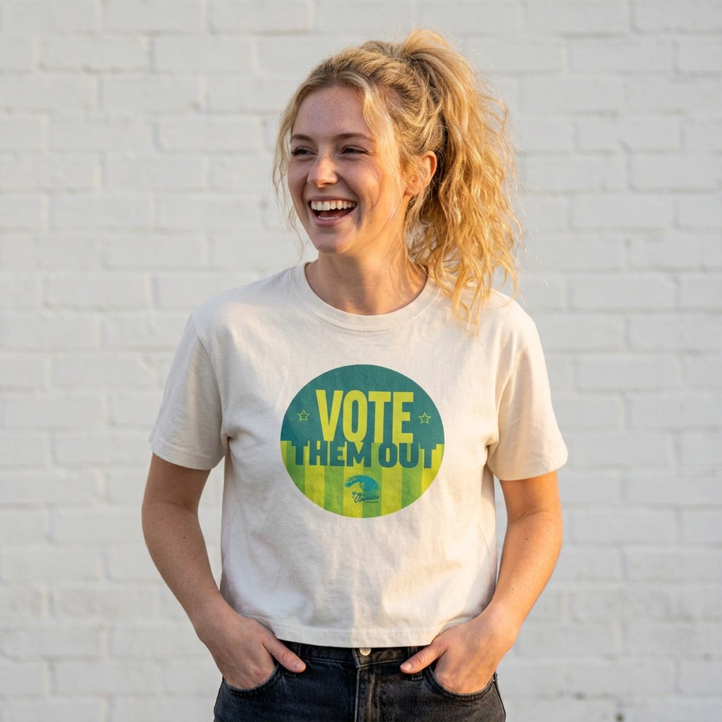 "Vote Them Out" Boxy Tee Women's Political Graphic T‑Shirt