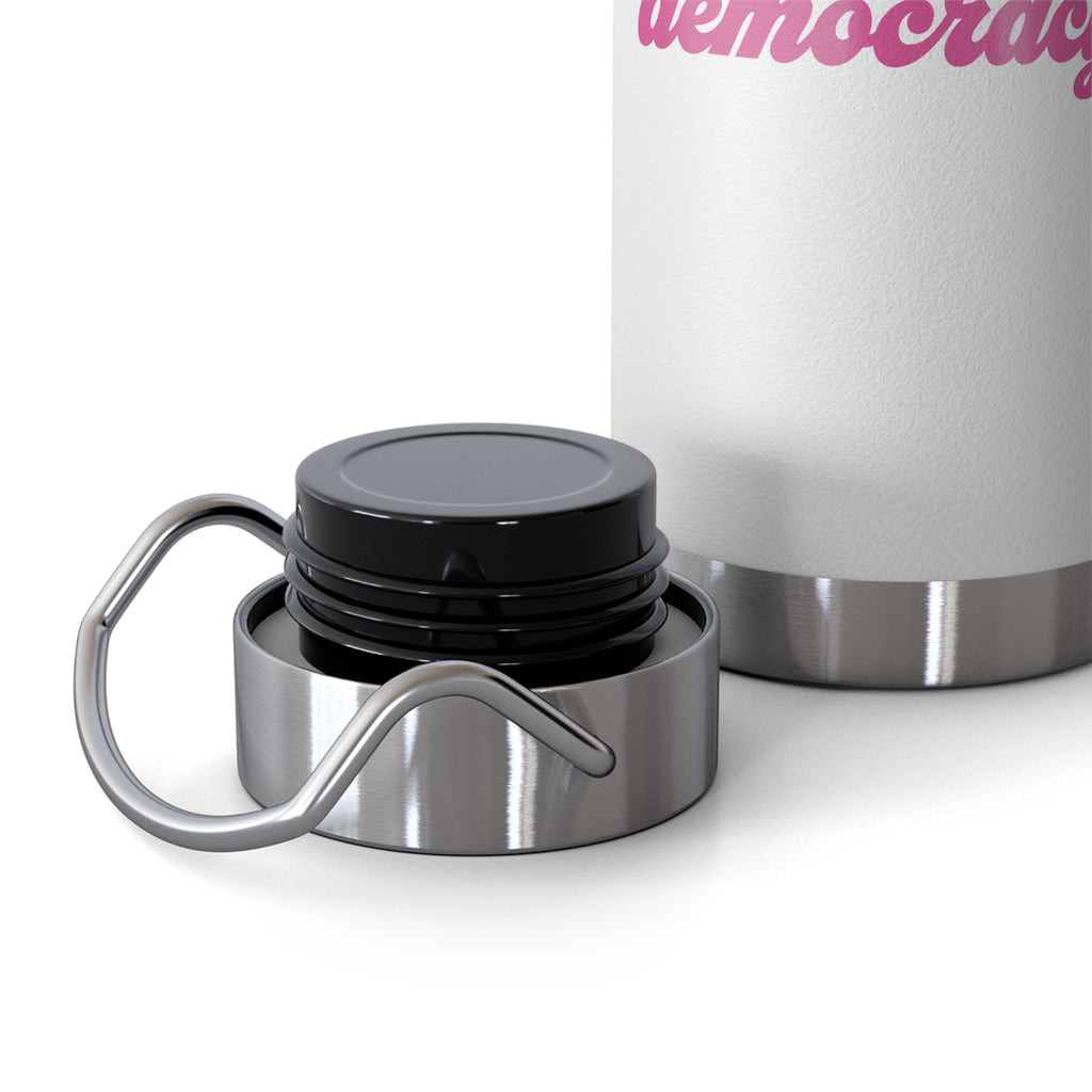 Love Democracy Heart 22oz Insulated Copper Water Bottle