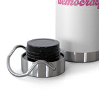 Love Democracy Heart 22oz Insulated Copper Water Bottle