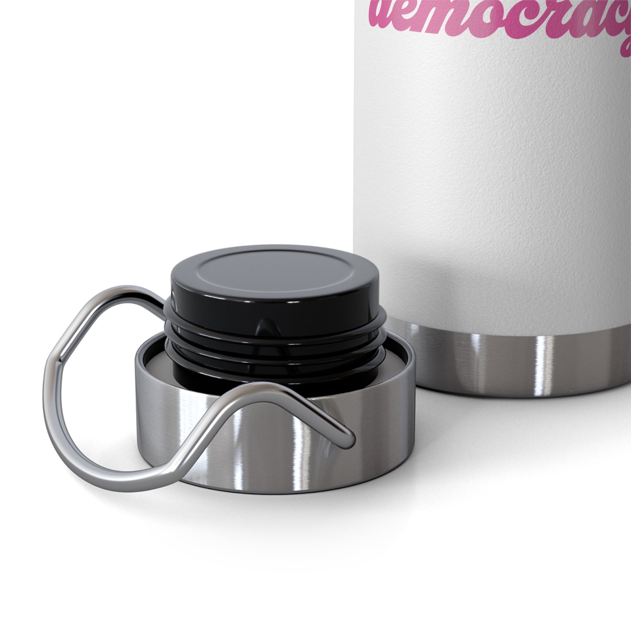 Love Democracy Heart 22oz Insulated Copper Water Bottle